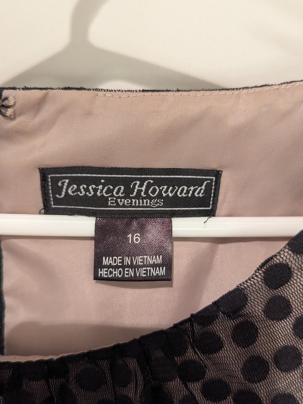Jessica Howard Black and Cream Polka Dot Midi Dress - Picture 3 of 5